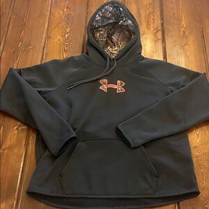 Under Armour Black Hoodie with Red Emblem